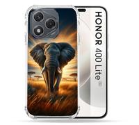 Cokitec Custodia rinforzata per Honor 400 Lite 5G Animal Elephant Savane