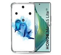 Cokitec Custodia rinforzata per Honor Magic 5 Lite Animal Dauphin Duo