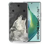 Cokitec Custodia rinforzata per Honor Magic 5 Lite Animal Lup Hurling