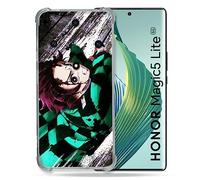 Cokitec Custodia rinforzata per Honor Magic 5 Lite Manga Demon Slayer Tanjiro