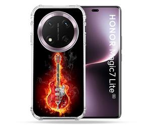 Cokitec Custodia rinforzata per Honor Magic 7 Lite 5G Musica Chitarra Elettrica
