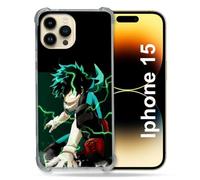 Cokitec Custodia rinforzata per iPhone 15 (6.1) Manga My Hero Academia Deku