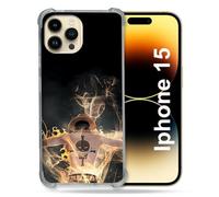 Cokitec Custodia rinforzata per iPhone 15 (6.1) Manga One Piece Ace Nero