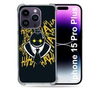 Cokitec Custodia rinforzata per iPhone 15 Pro Plus (6.7) Manga Assassination Classroom Kuro Nero