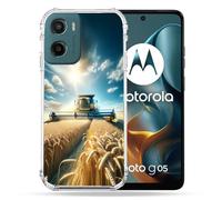 Cokitec Custodia rinforzata per Motorola G05 / E15 Agricoltura Mietitrice Grano