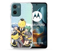 Cokitec Custodia rinforzata per Motorola G05 / E15 Manga Assassination Classroom Kuro Trio