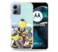 Cokitec Custodia rinforzata per Motorola G14 4G Manga Assassination Classroom Kuro Trio