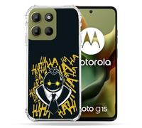 Cokitec Custodia rinforzata per Motorola G15 Manga Assassination Classroom Kuro Nero
