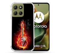 Cokitec Custodia rinforzata per Motorola G15 Musica Chitarra Elettrica
