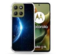 Cokitec Custodia rinforzata per Motorola G15 Universo Planete Terre