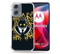 Cokitec Custodia rinforzata per Motorola G24 4G Manga Assassination Classroom Kuro Nero