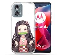 Cokitec Custodia rinforzata per Motorola G24 4G Manga Demon Slayer Nezuko