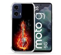 Cokitec Custodia rinforzata per Motorola G35 5G Musica Chitarra Elettrica