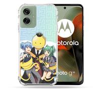 Cokitec Custodia rinforzata per Motorola G55 5G Manga Assassination Classroom Kuro Trio