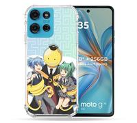 Cokitec Custodia rinforzata per Motorola G75 5G Manga Assassination Classroom Kuro Trio