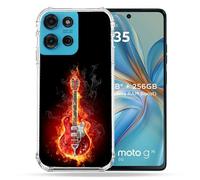 Cokitec Custodia rinforzata per Motorola G75 5G Musica Chitarra Elettrica