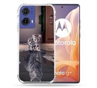 Cokitec Custodia rinforzata per Motorola G85 5G Animal Cat Reflet