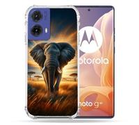 Cokitec Custodia rinforzata per Motorola G85 5G Animal Elephant Savane
