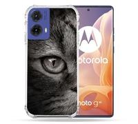 Cokitec Custodia rinforzata per Motorola G85 5G Animal Gatto Grigio