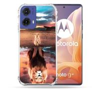 Cokitec Custodia rinforzata per Motorola G85 5G Animal Lion Reflet