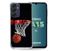 Cokitec Custodia Rinforzata per Samsung Galaxy A15 4G/5G Sport, Basket, Carrello - Guscio Rinforzato, Rivestimento Elettrolitico, TPU, Trasparente con Retro, Multicolore, Assorbe gli Urti