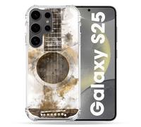 Cokitec Custodia rinforzata per Samsung Galaxy S25 Musica Chitarra Tag
