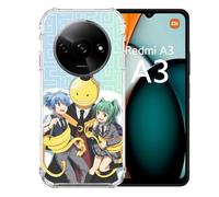 Cokitec Custodia rinforzata per Xiaomi Redmi A3 Manga Assassination Classroom Kuro Trio