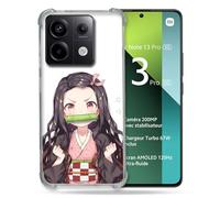 Cokitec Custodia rinforzata per Xiaomi Redmi Note 13 Pro 5G Manga Demon Slayer Nezuko
