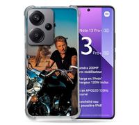 Cokitec Custodia rinforzata per Xiaomi Redmi Note 13 Pro Plus 5G Musica Johnny Hallyday Moto