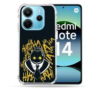 Cokitec Custodia rinforzata per Xiaomi Redmi Note 14 4G Manga Assassination Classroom Kuro Nero