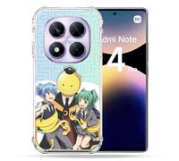 Cokitec Custodia rinforzata per Xiaomi Redmi Note 14 Pro 4G Manga Assassination Classroom Kuro Trio