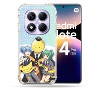 Cokitec Custodia rinforzata per Xiaomi Redmi Note 14 Pro 5G Manga Assassination Classroom Kuro Trio