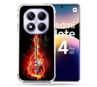 Cokitec Custodia rinforzata per Xiaomi Redmi Note 14 Pro 5G Musica Chitarra Elettrica