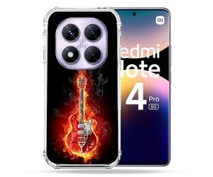 Cokitec Custodia rinforzata per Xiaomi Redmi Note 14 Pro 5G Musica Chitarra Elettrica