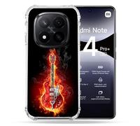 Cokitec Custodia rinforzata per Xiaomi Redmi Note 14 Pro Plus 5G Musica Chitarra Elettrica