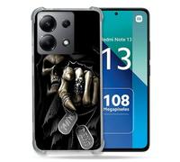 Cokitec Custodia rinforzata Shatterproof per Xiaomi Redmi Note 13 4G Teschio di Morte Your Next