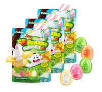 COKOC Gummies Candy pasquali pelabili, 5 divertenti disegni, confezione da 3 gommose confezionate singolarmente, 180,3 g