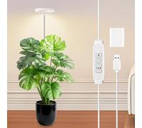 COKOLILA Lampada a LED per piante, a spettro completo, per piante da interni, lampada per la crescita di erbe, pomodori, fiori, piante ornamentali e da interni, colore bianco