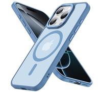 Cokwi Cover Magnetica per iPhone 16 Pro Max (6,9 Pollici) Compatibile con MagSafe Protezione Antiurto Suprema - Magnetismo Potente e Protezione Militare - Custodia Traslucida Opaca - Azzurro
