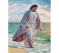 COKYIS Kit di pittura con diamanti 5D figura religiosa Gesù DIY Diamond Painting Strass Cristallo Ricamo Quadri Pittura con Numeri per Decorazione Parete Casa(40 * 50cm)