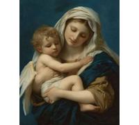 COKYIS Kit Punto Croce Prestampato Donna religiosa e bambino DIY Ricamo Cucito a Mano Cross Stitch 11CT Embroidery Starter Kit artigianato per Principianti Bambini Set 40x50cm