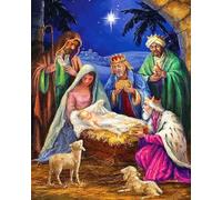 COKYIS Kit Punto Croce Prestampato figura religiosa DIY Ricamo Cucito a Mano Cross Stitch 11CT Embroidery Starter Kit artigianato per Principianti Bambini Set 40x50cm