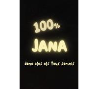 Col·lecció: rosa de sucre. Llibreta A5 de 100 pàgines. Quadern de notes de ratlles. Tapa tova. Llibreta amb nom: JANA: Coberta de la llibreta amb el nom, perfecte per regalar