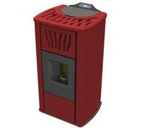 Cola Stufe Stufa a pellet Termo Power Bordeaux colore top e frontalino in maioli