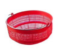 Colamosto in plastica rossa cestello mosto con manico in ferro Ø 27 cm vendemmia