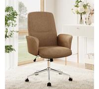 COLAMY Sedia da ufficio a forma di conchiglia, moderna ergonomica, per la casa, per il computer, con altezza regolabile, girevole