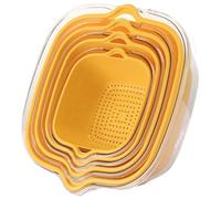 Colander Set With 8X Salad Spinner, 2 Tier Veggie Fruit Cleaner and Food Strainer Per Pasta Rice, Thickened PP PET Kitchen Gadget With Durable Design for Efficient Use, 780 g