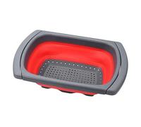 Colander Strainer - Folding Vegetable Draining Basket With Extendable Handles | Foldable Sink Colander Drainer Basket, Over Sink Strainer For Washing Fruit Pasta