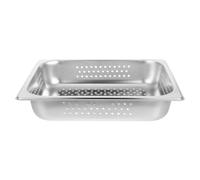 Colapasta in Acciaio Inox Argento Base Piatta, per Pasta e Verdure | Finitura Lucida, Design Forato, per Preparazione Cibo, Cucine Domestiche e Chef Professionisti