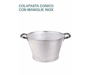 COLAPASTA In Alluminio Ø cm 35 X21H CONICO Professionale Pentole Agnelli